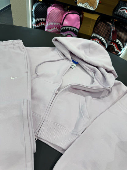 Tuta Nike X zip oversize lilla soft