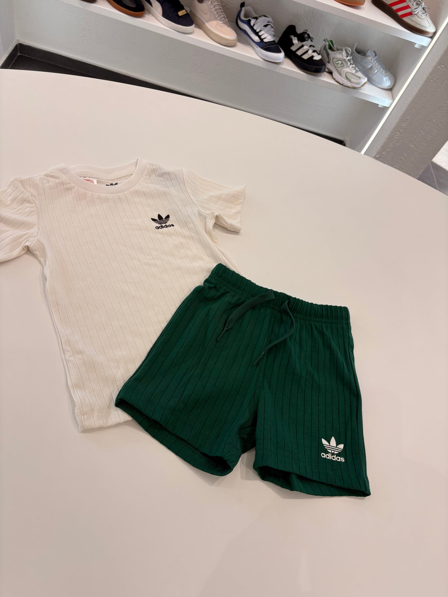 Coordinato Adidas baby white Green fantasy
