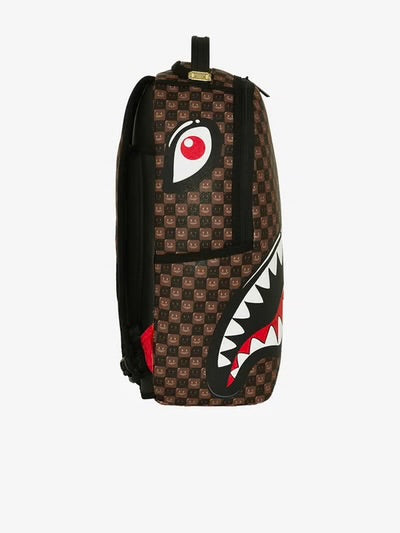 Zaino sharks in paris wtf bubble brown check backpack