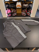 Tuta Adidas checks track top black grey three