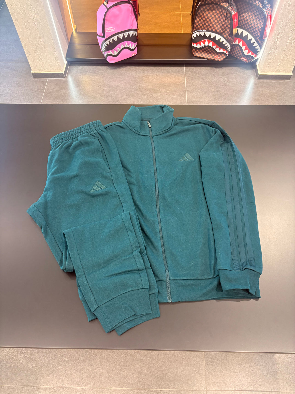 Tuta Adidas uomo verde petrolio