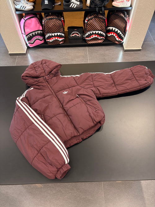 Bomber Puffer Adidas donna crop bordeaux