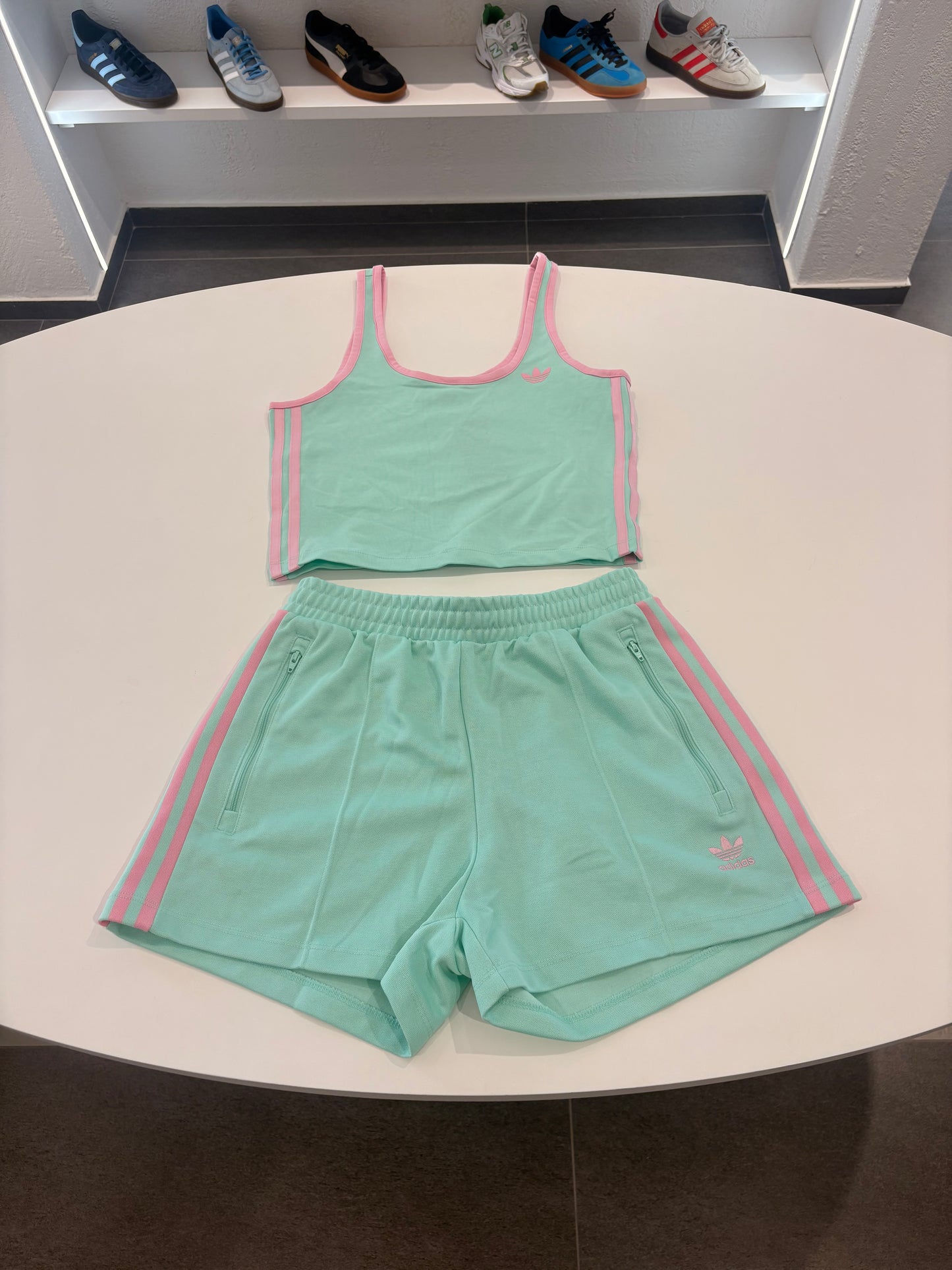 Coordinato Adidas top azzurro