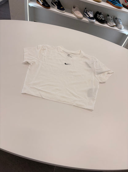 T-shirt Nike crop mezze maniche bianca