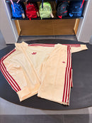 Tuta Adidas firebird Classic panna/3lines Red