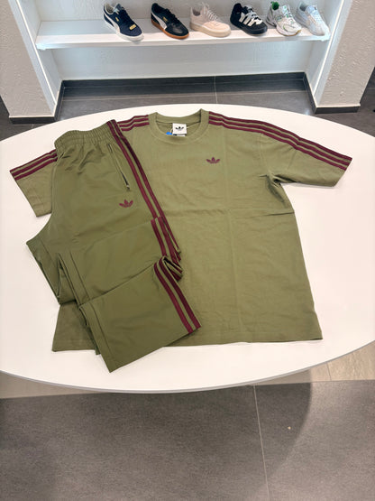 Coordinato Adidas olive/bordeaux