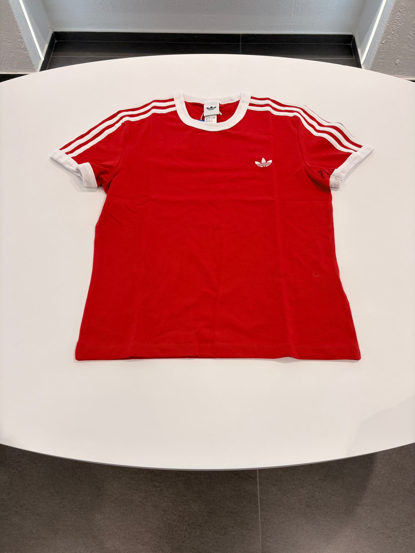 T-shirt Adidas 3 stripes red