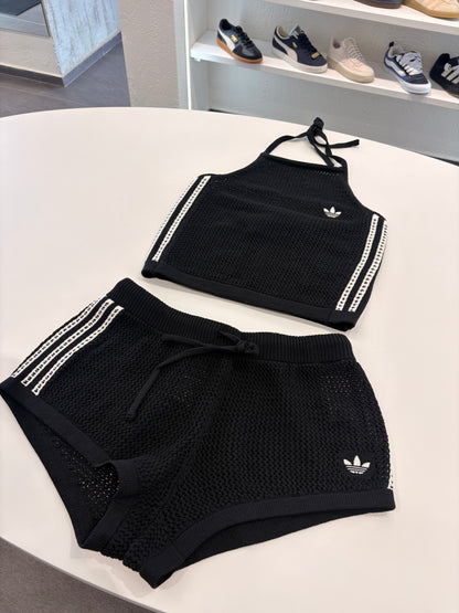 Coordinato traforato Adidas TOTAL black