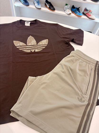Coordinato Adidas brown logo monogramm