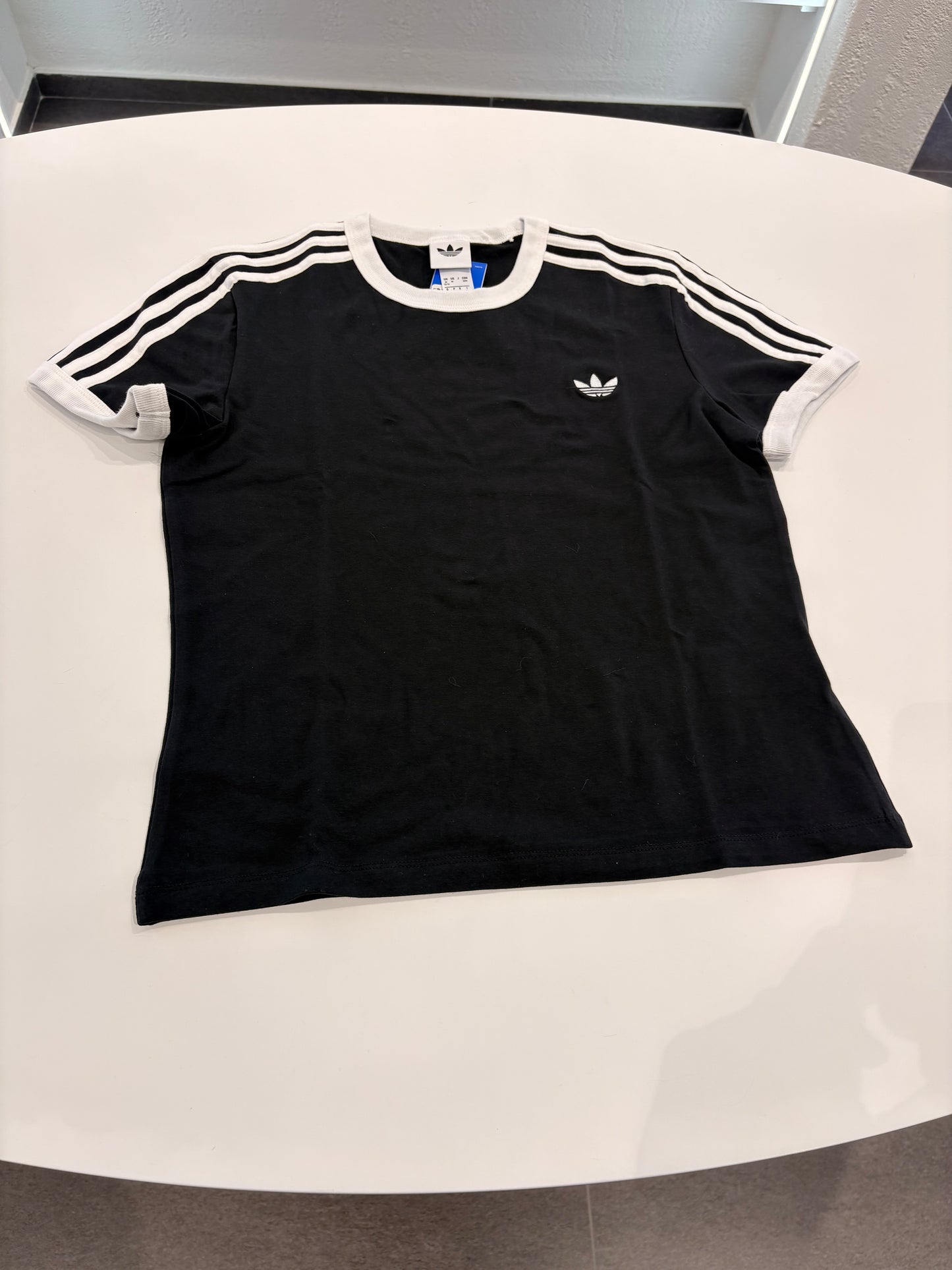 T-shirt Adidas 3 stripes black