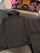 Tuta Adidas uomo total black logo retroriflettente