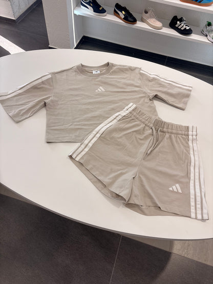 Coordinato beige Adidas crop