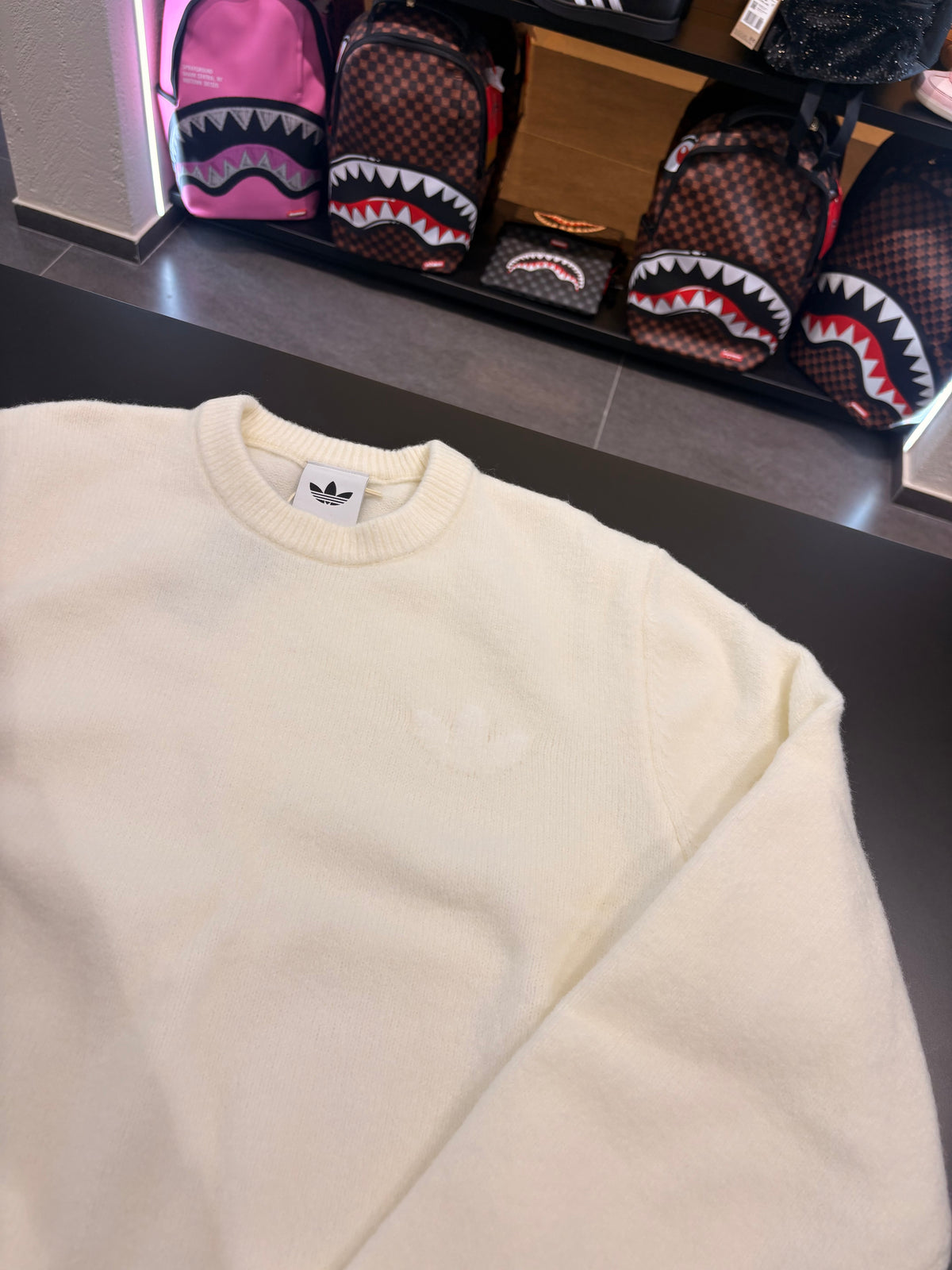 Coordinato girocollo white for pant grey