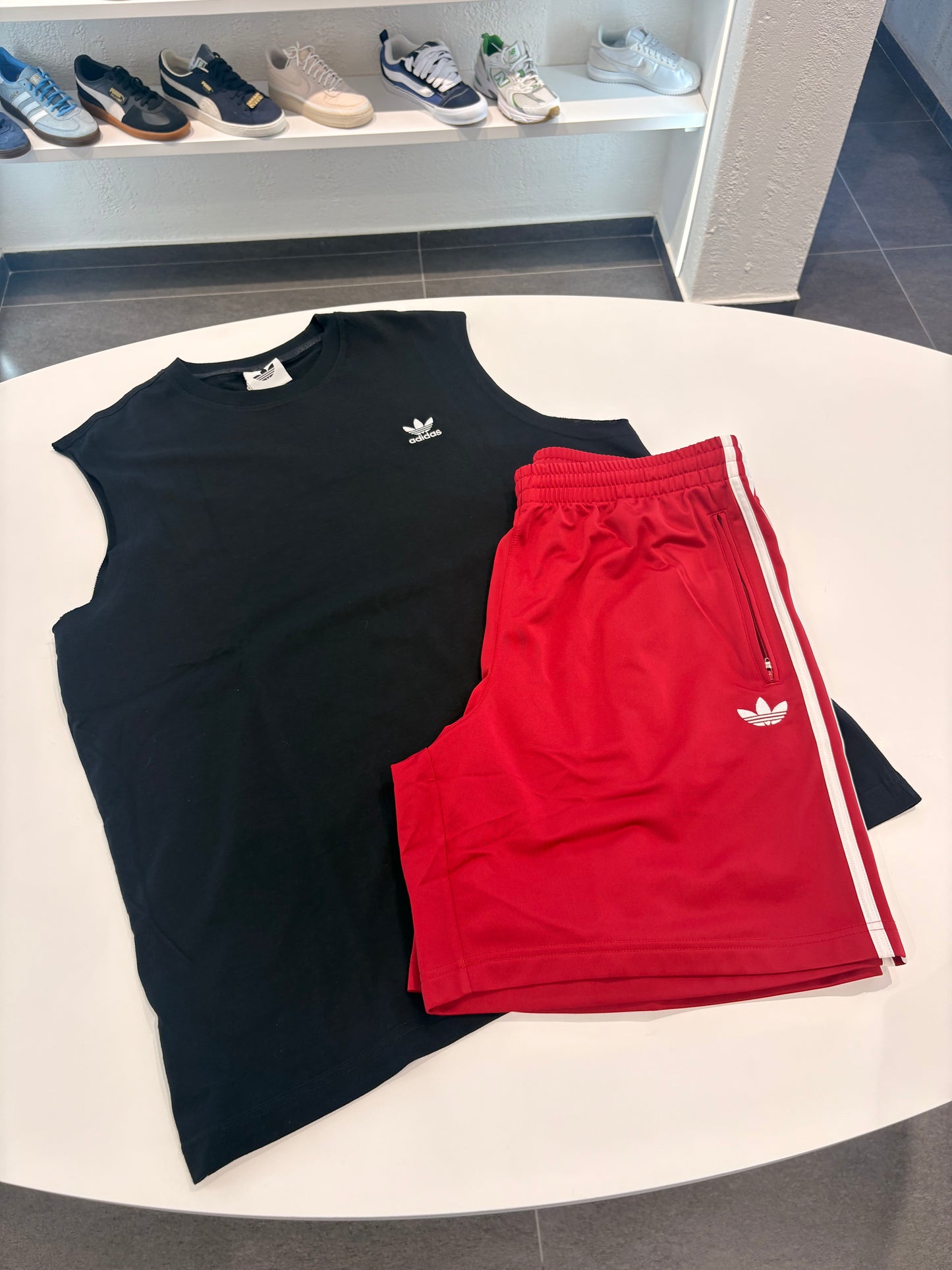Coordinato adidas canotta black pant multi color
