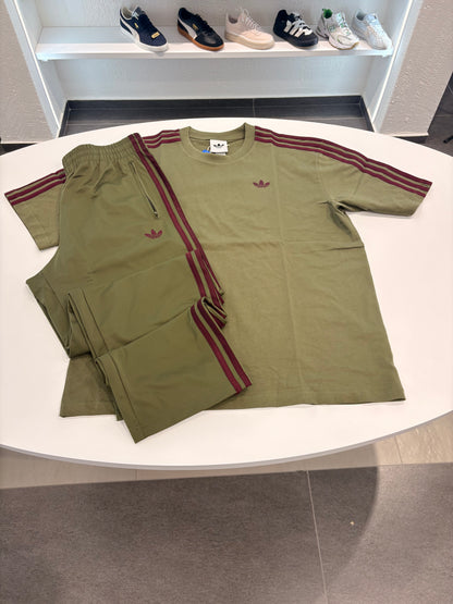 Coordinato Adidas olive/bordeaux
