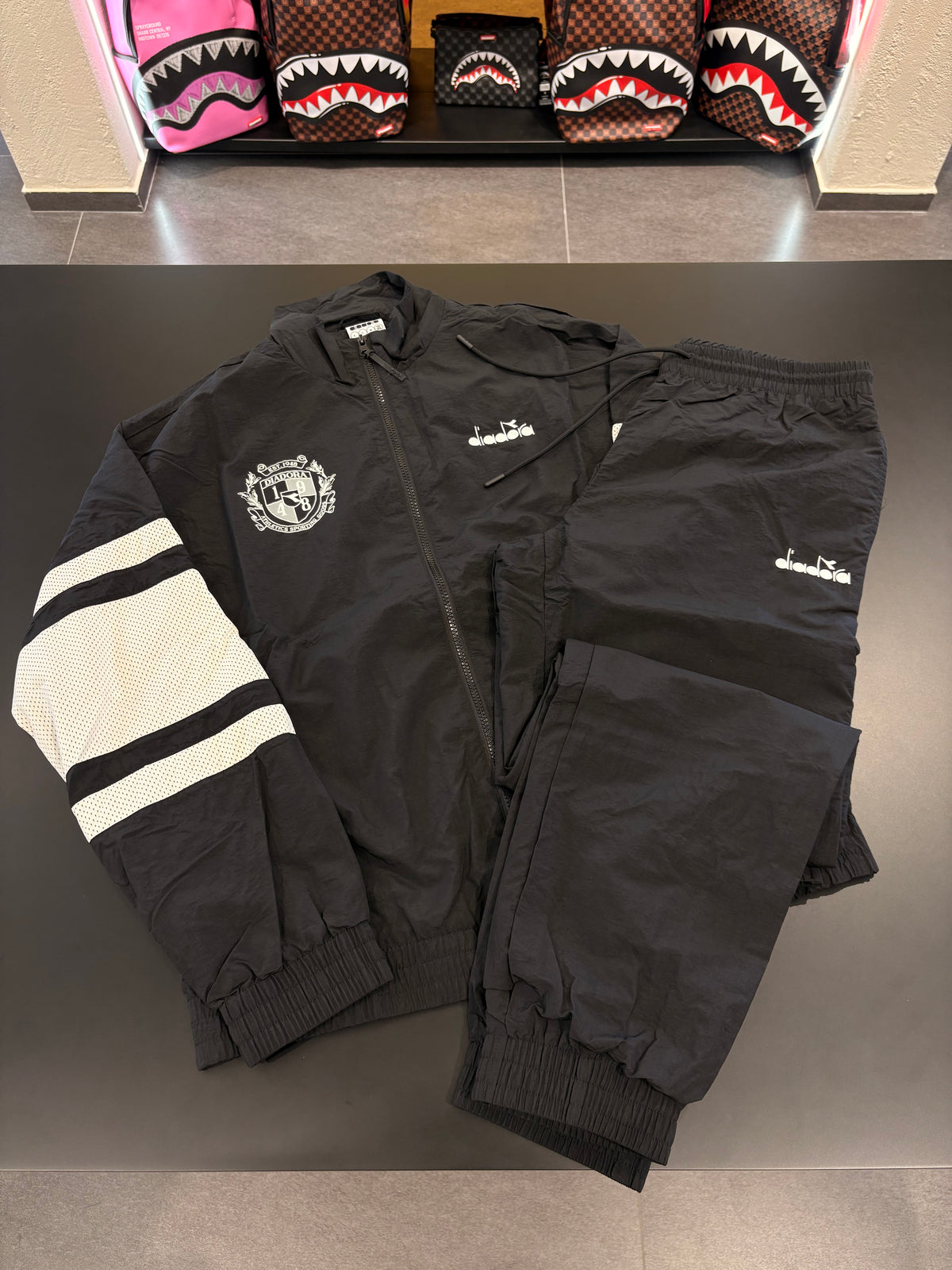 Tuta Diadora uomo total black 2026/2027