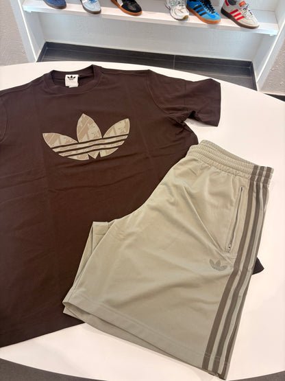 Coordinato Adidas brown logo monogramm