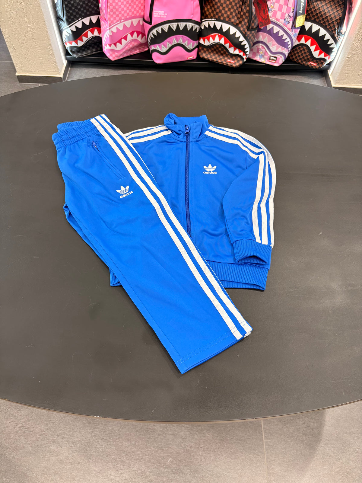 Tuta kids firebird Adidas 3lines blu
