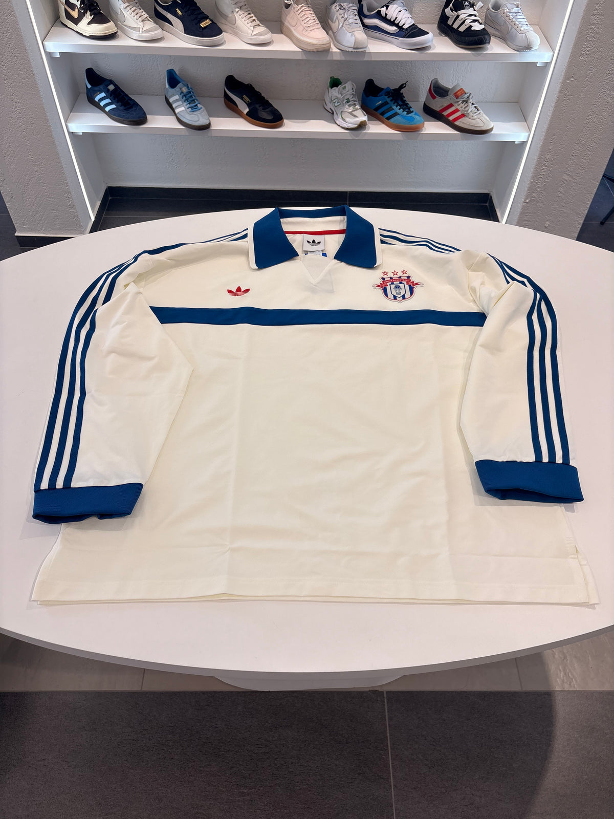 Polo Adidas basket 3lines blu