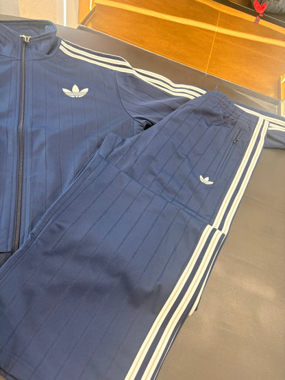 Tuta Adidas pinstripe firebird loose blue