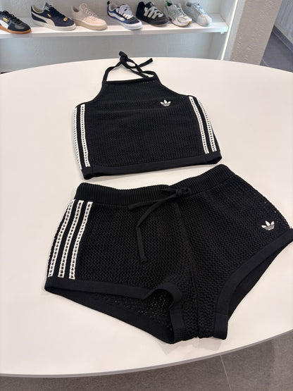 Coordinato traforato Adidas TOTAL black