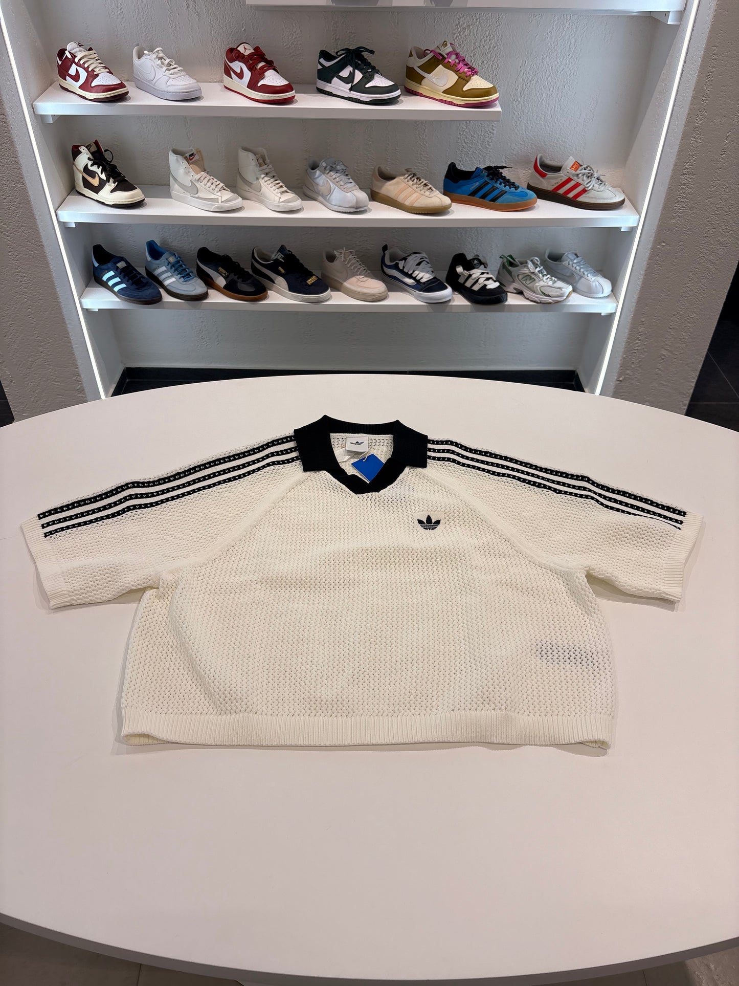 Polo traforata Adidas bianca