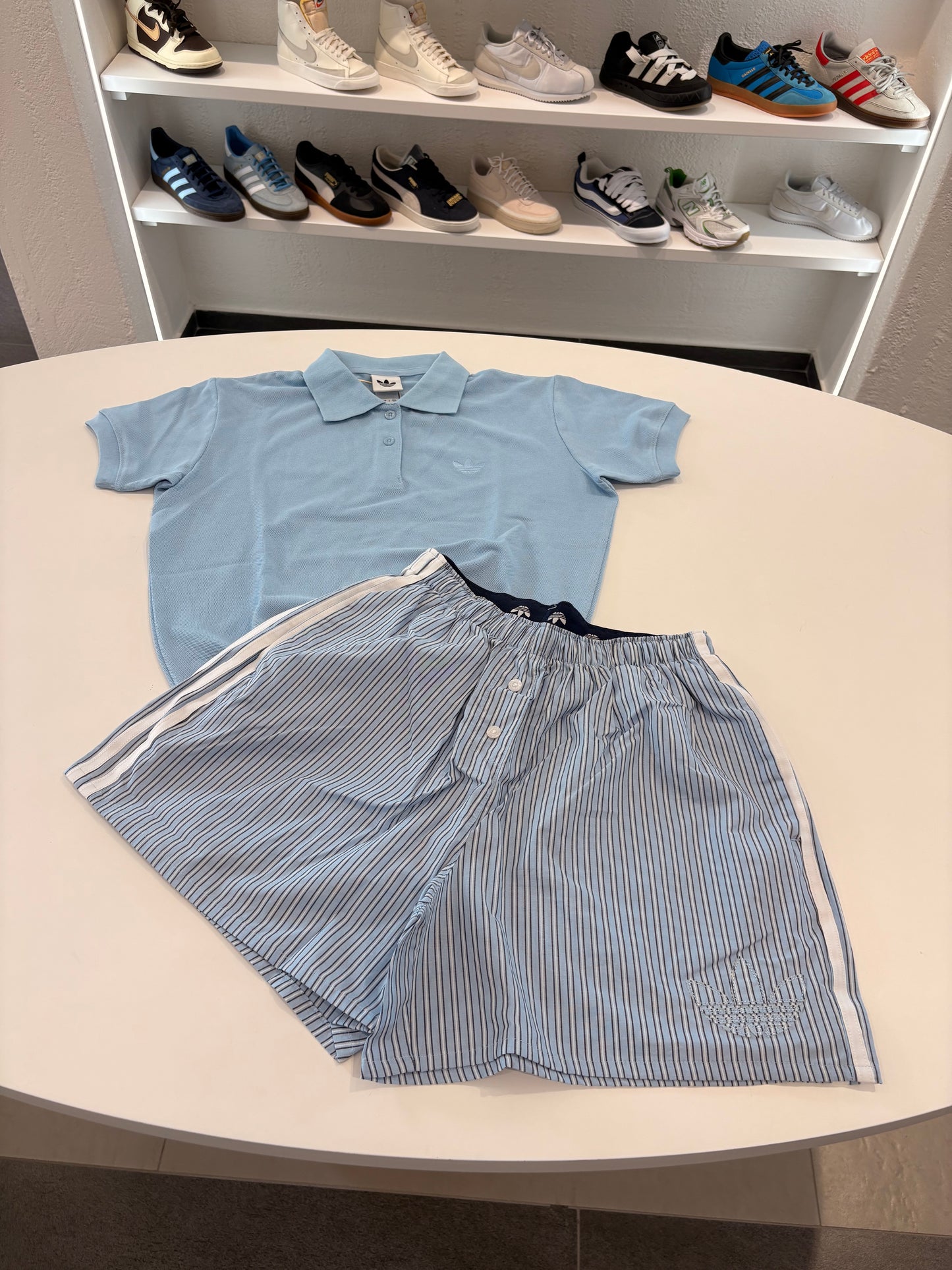 Coordinato Adidas Polo Lines azure