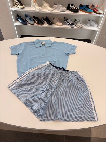 Coordinato Adidas Polo Lines azure
