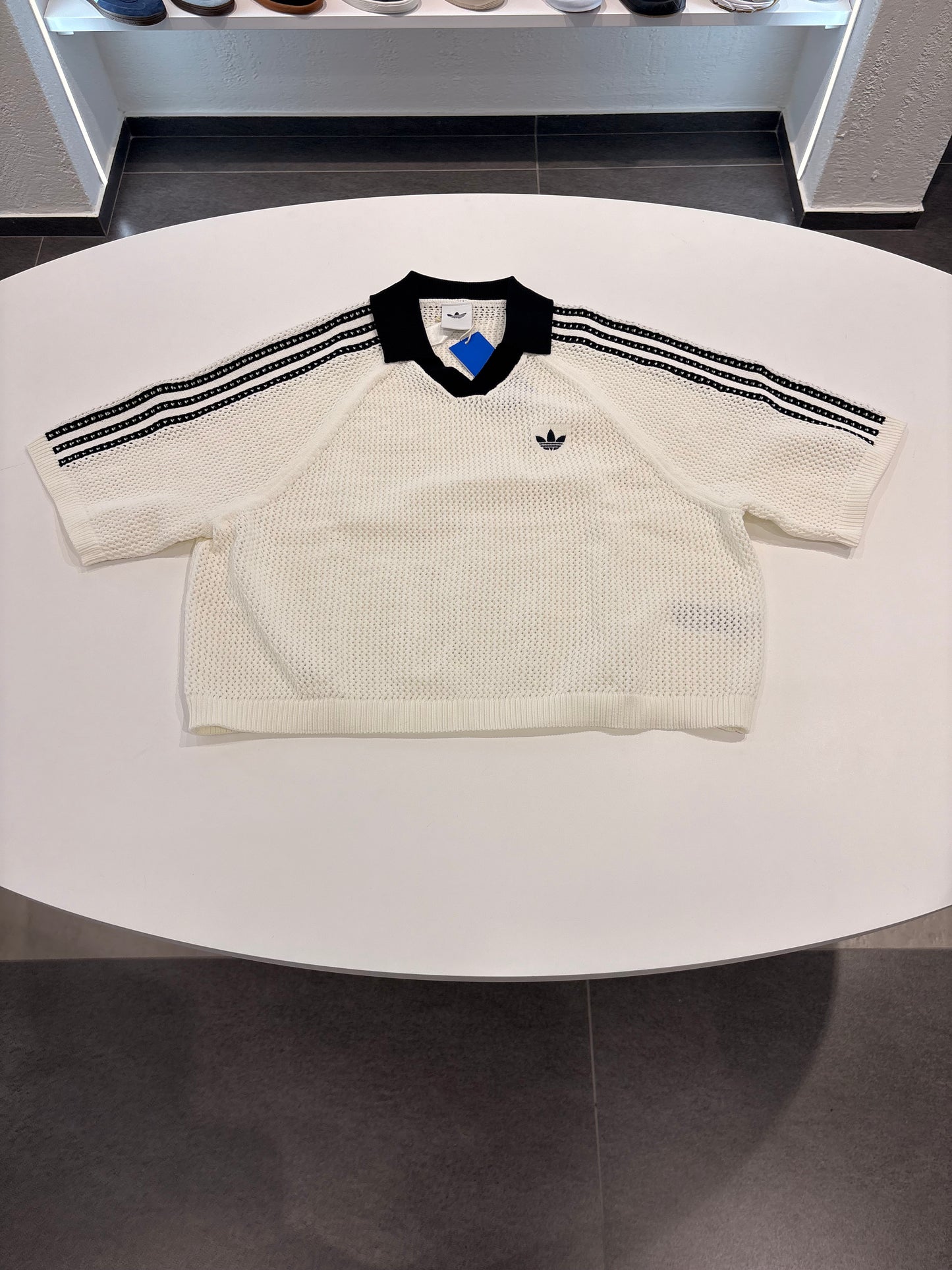 Polo traforata Adidas bianca