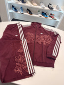 Tuta Adidas floreal 3Lines bordeaux zip