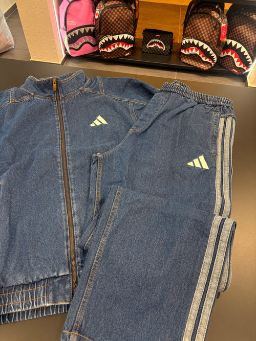 Tuta Adidas in denim blue uomo