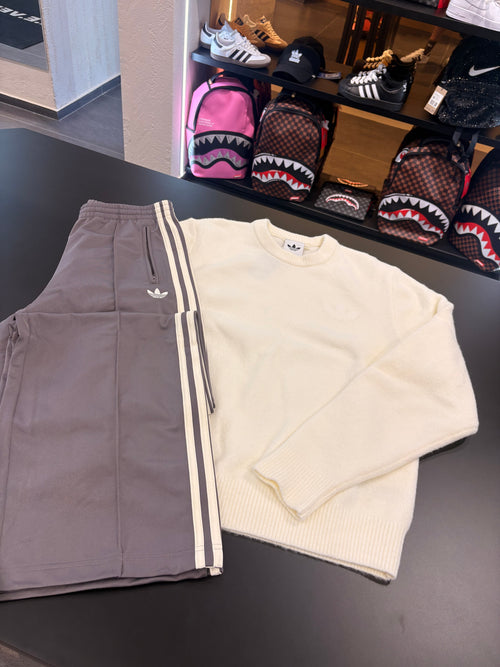 Coordinato girocollo white for pant grey