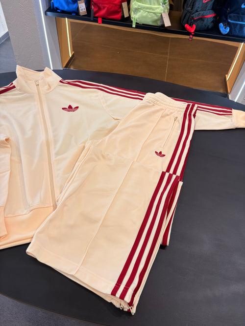 Tuta Adidas firebird Classic panna/3lines Red