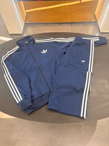 Tuta Adidas pinstripe firebird loose blue