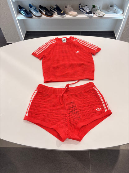 Coordinato Adidas traforato cali tee