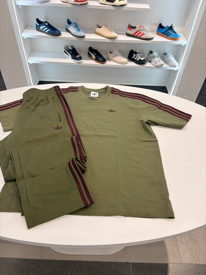 Coordinato Adidas olive/bordeaux