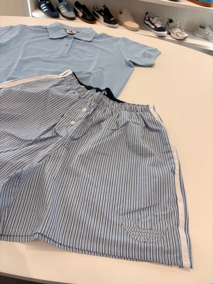 Coordinato Adidas Polo Lines azure