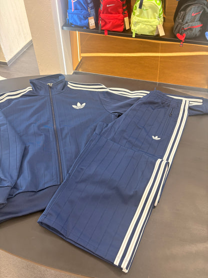 Tuta Adidas pinstripe firebird loose blue