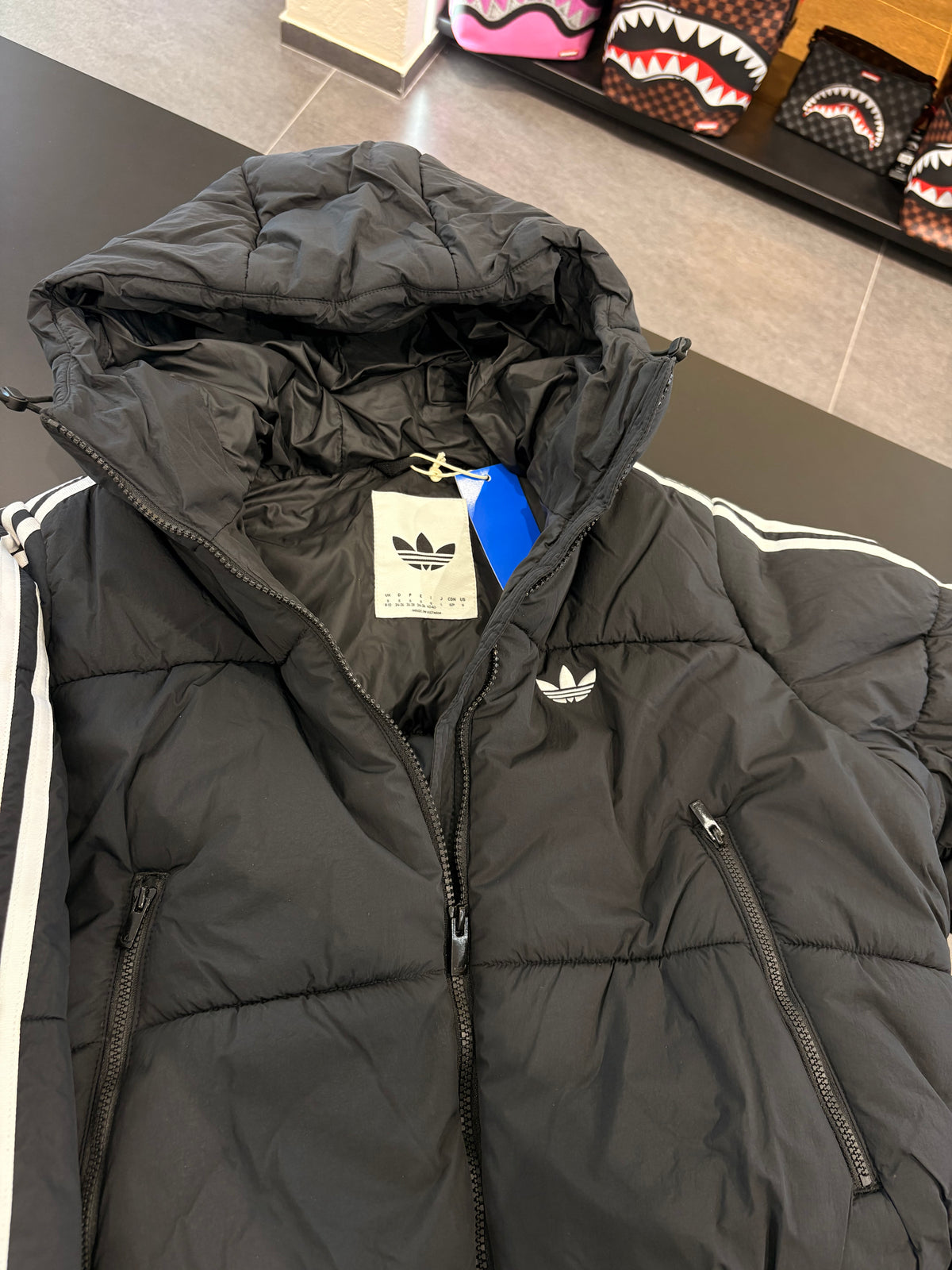 Bomber Puffer Adidas donna crop black