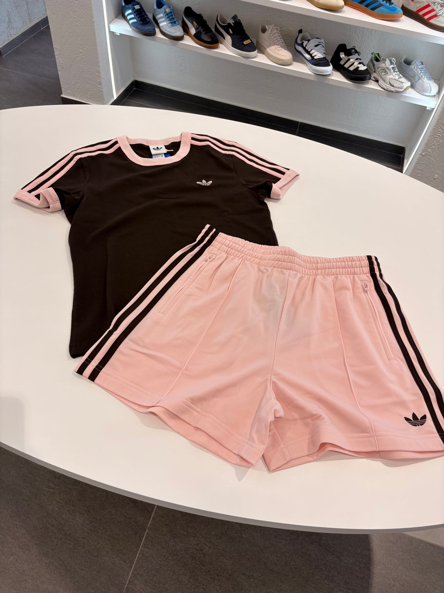 Coordinato slim fit brown sfum pink