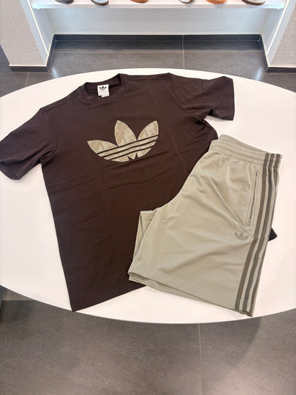 Coordinato Adidas brown logo monogramm