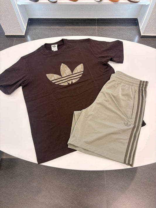 Coordinato Adidas brown logo monogramm