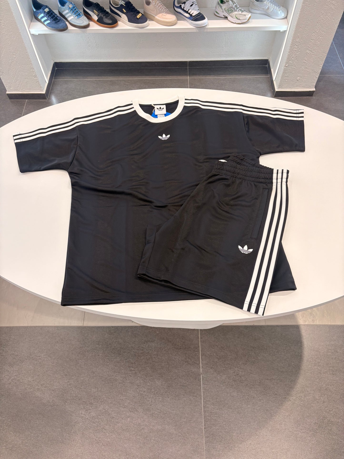 Coordinato Adidas TOTAL black Jersey jacquared