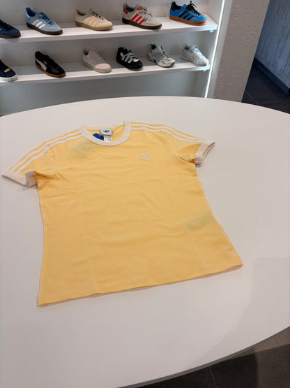 T-shirt Adidas slim fit giallo chiaro