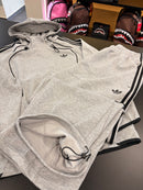 Tuta Adidas uomo grigia logo retroriflettente