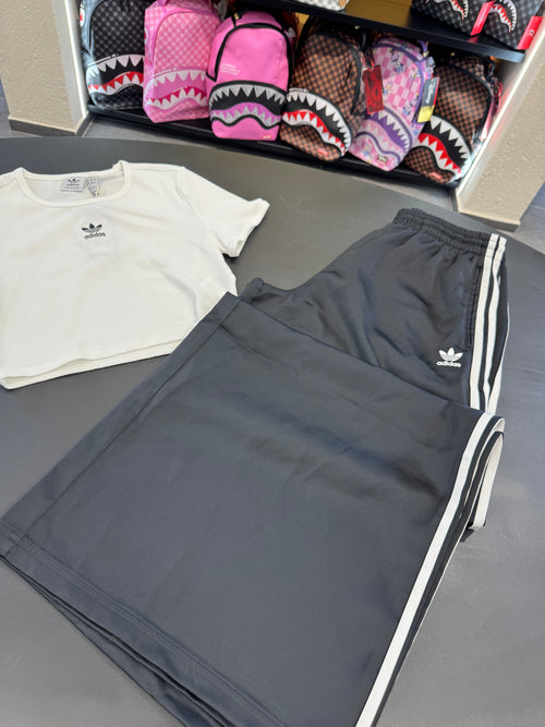 Coordinato Adidas Pant a zampa black 3stripes