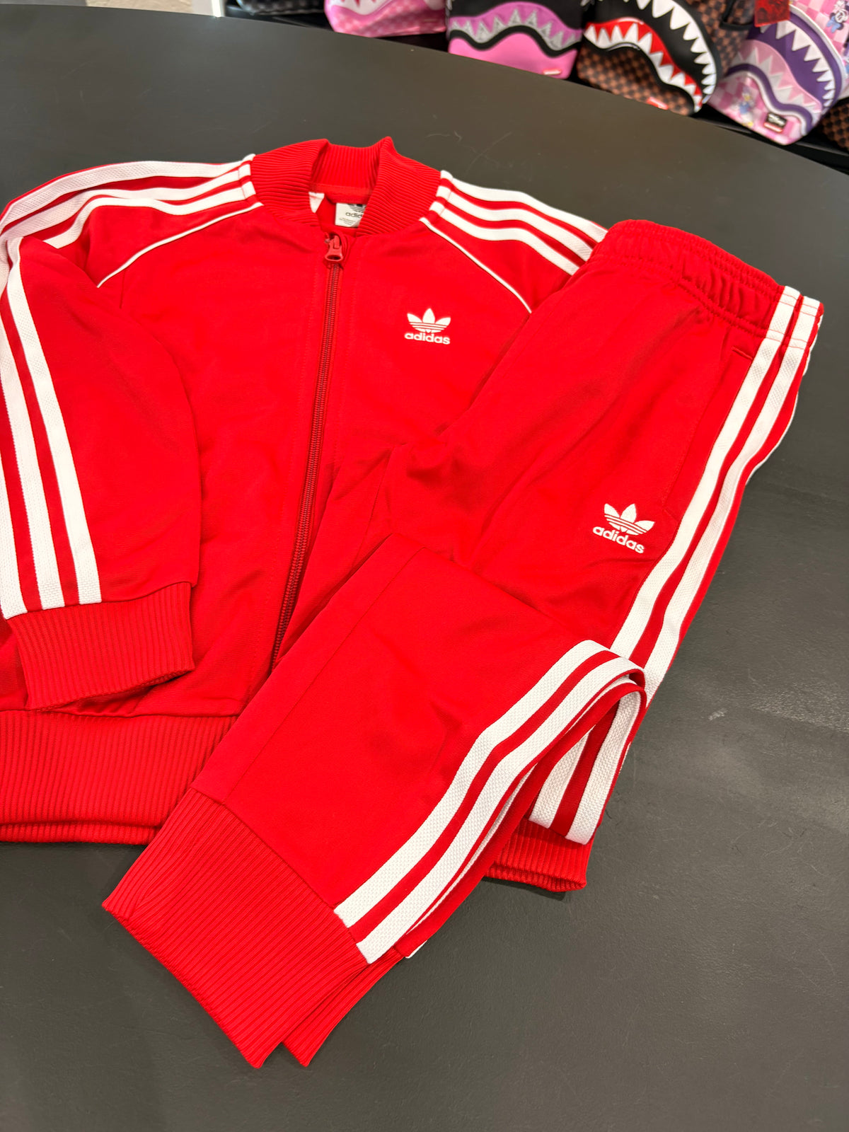 Tuta adidas kids 3lines Red