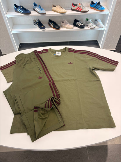 Coordinato Adidas olive/bordeaux