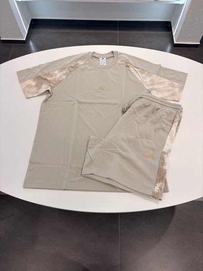 Coordinato camo print beige