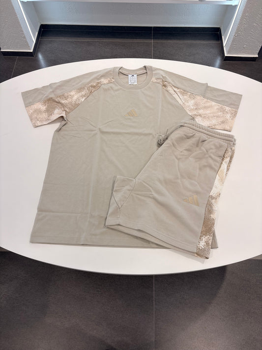 Coordinato camo print beige